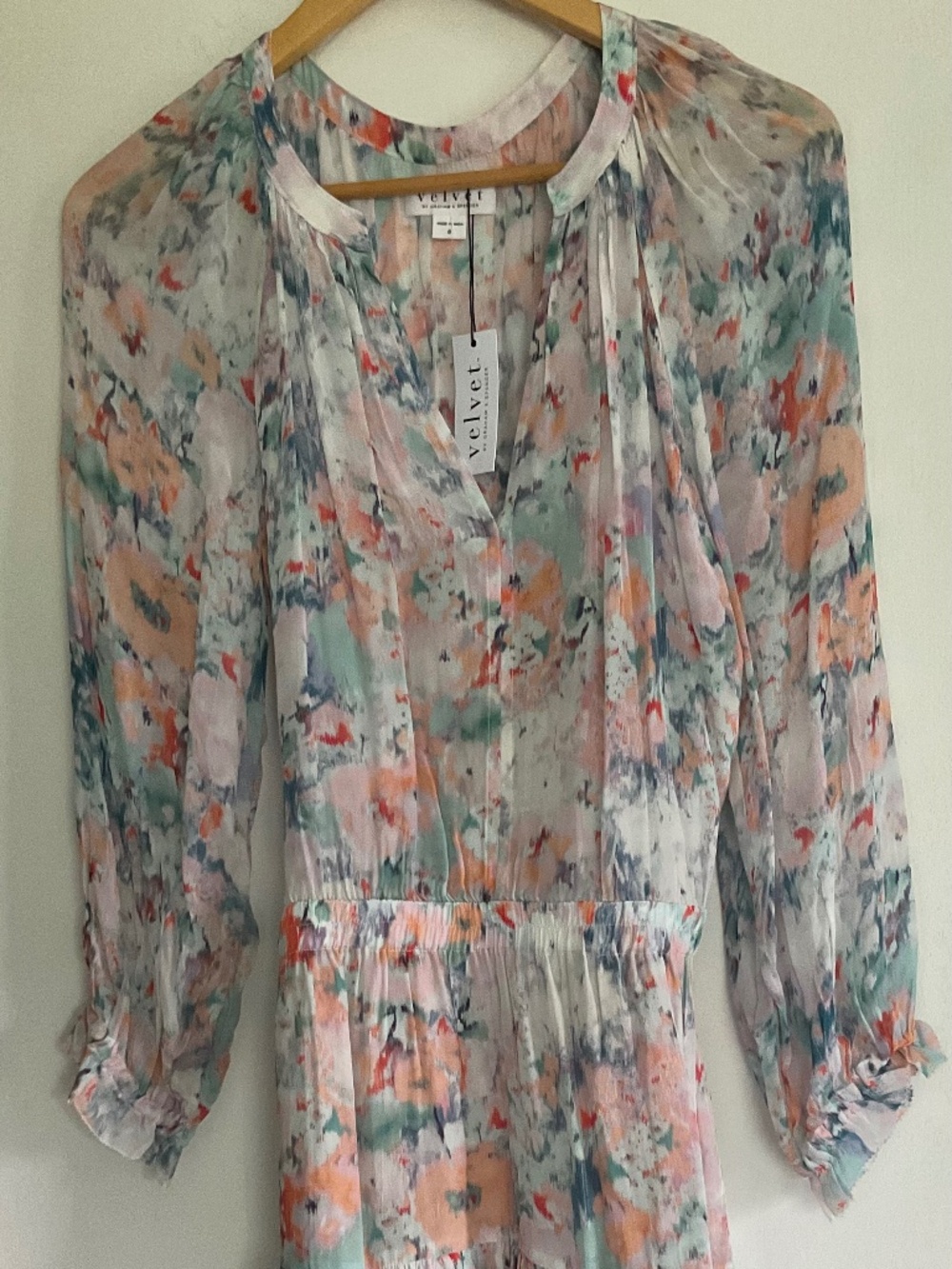 Graham & Spencer Velvet Colorful Boho Summer Dress size small